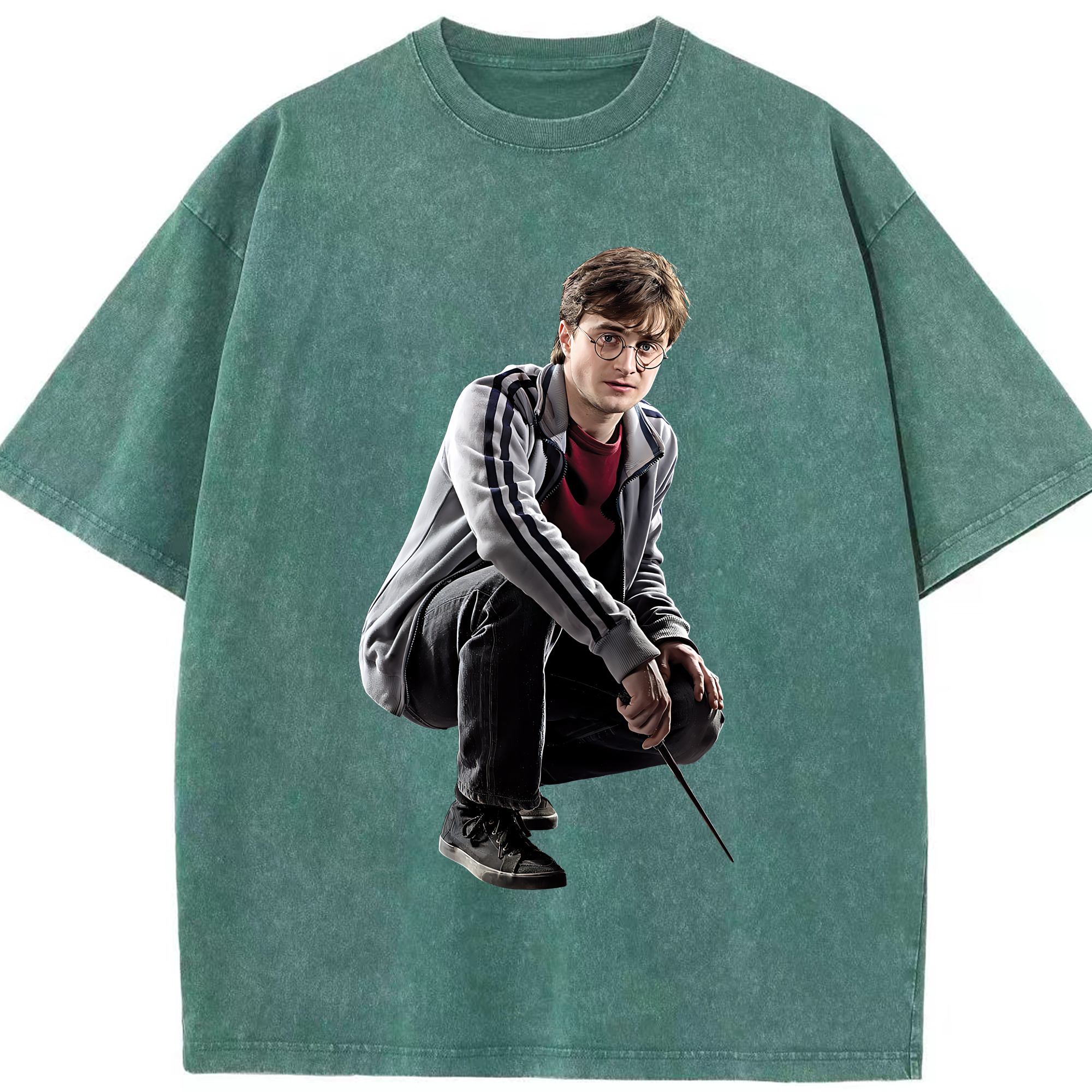 （画像用） Harry Potter ハリー・ポッターシリーズ 綿100% ヴィンテージ風 半袖Tシャツ（フロントプリント）